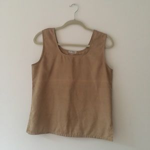 *2 TANKS FOR $10* Vintage gold silk boxy tank